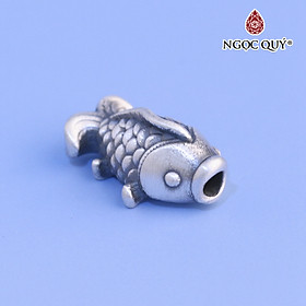 Charm bạc cá chép xỏ ngang - Ngọc Quý Gemstones