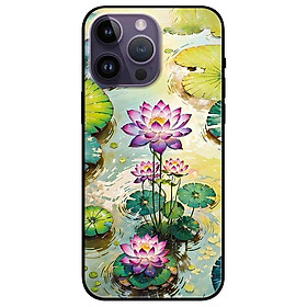Ốp lưng dành cho Iphone 14 - 14 Plus - 14 Pro - 14 Pro Max - Sen Tím Đẹp - Hàng Chính Hãng