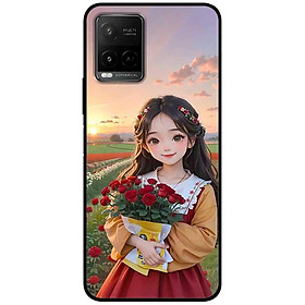 Ốp lưng cho Vivo Y20 - Y12s - Y20s - Y21 - Y21s - Y33s - Y33T - Thiếu Nữ Cầm Hoa Hồng - Hàng Chính Hãng