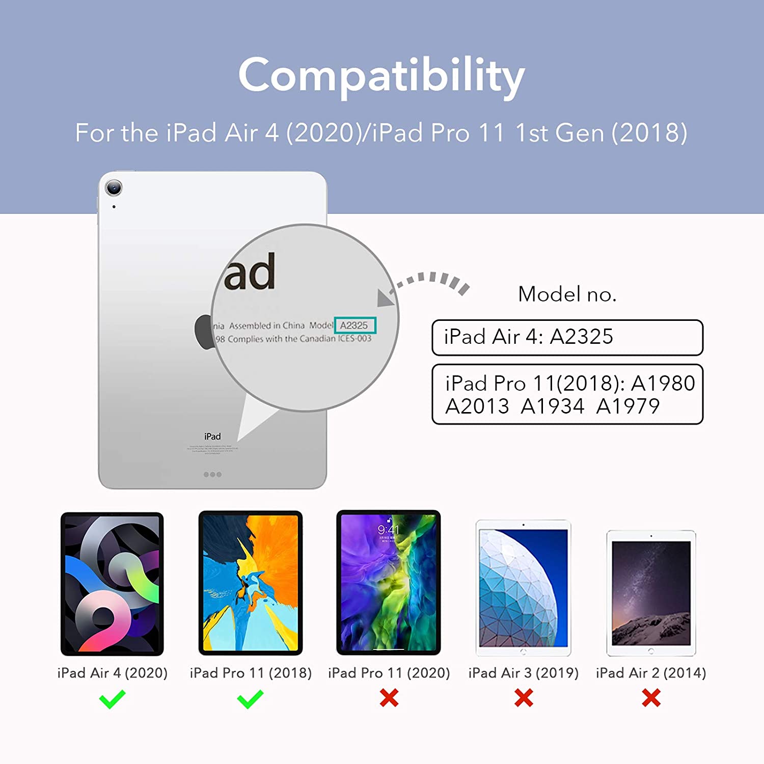 Bao da dành cho iPad Air 4 10.9inch 2020 ESR Rebound Magnetic Slim Case - Hàng Nhập Khẩu
