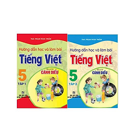 Sách - Hướng Dẫn Học Và Làm Bài Tiếng Việt Lớp 5 - Combo 2 Tập - Bám Sát SGK Cánh Diều - Hồng Ân