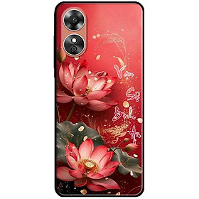 Ốp lưng cho Oppo A54 - A55 - A56 5G - A55s - A18 - A38 - A58 - Sen Đỏ Bình An - Hàng Chính Hãng