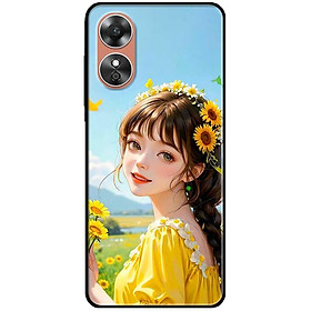 Ốp lưng cho Oppo A54 - A55 - A56 5G - A55s - A18 - A38 - A58 - Mỹ Nữ Áo Vàng - Hàng Chính Hãng