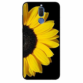 Ốp lưng in cho Huawei Nova 2i Hoa Hướng Dương Nền Đen