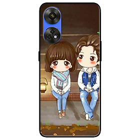 Ốp lưng dành cho Oppo Reno 8T 4G - Reno 8T 5G - Reno 10 5G - Reno 10 Pro 5G - Anime Cặp Đôi Ngồi - Hàng Chính Hãng