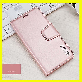 Bao da dạng ví cho SamSung Galaxy S22 Ultra hiệu Hanman, DaDa có quai cài có ngăn để thẻ ATM và để tiền, bao da may viền - Hàng nhập khẩu