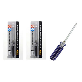 Combo 03 Tua vít ngắn đảo đầu Echo 18,5cm - Nội địa Nhật Bản (Giao màu ngẫu nhiên)
