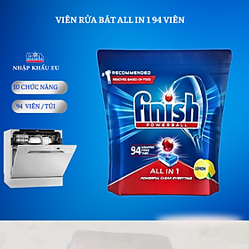 Viên rửa chén bát Finish All In One 90 viên hương chanh 