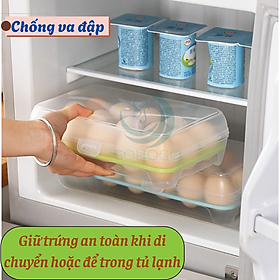 Hộp Đựng Trứng Có Nắp Đậy Tiện Lợi -Hộp Nhựa Bảo Quản Trứng 24cm x 14.5cm