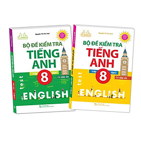 Sách - The Langmaster - Bộ Đề Kiểm Tra Tiếng Anh Lớp 8 - Có Đáp Án - Combo 2 Tập - Minh Thắng