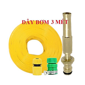 Bộ dây vòi xịt nước rửa xe, tưới cây . tăng áp 3 lần, loại 3m, 5m 206587 cút sập,nối nhựa+ tặng đai