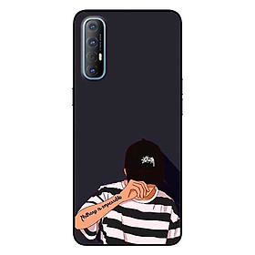 Ốp lưng dành cho Oppo Reno 3 Pro mẫu Bad Boy Nón Đen