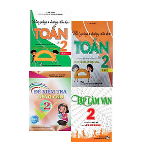 COMBO BÀI GIẢNG VÀ HƯỚNG DẪN HỌC TOÁN - TẬP LÀM VĂN - ĐỀ KIỂM TRA TIẾNG ANH LỚP 2 (BÁM SÁT SGK KẾT NỐI TRI THỨC VỚI CUỘC SỐNG) (BỘ 4 CUỐN)