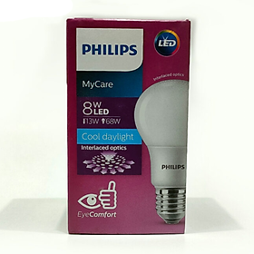 Bóng LED bulb Mycare E27 230V APR 8w Philips