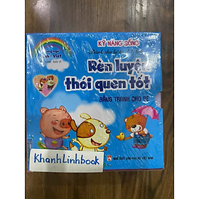 Sách - Rèn Luyện Thói Quen Tốt Bằng Tranh Cho Bé 2-6 Tuổi (Song Ngữ Anh - Việt) (Bộ 8 Cuốn)