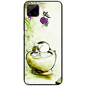 Ốp lưng dành cho Realme C15 mẫu Mèo Chậu Nước