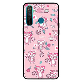 Ốp Lưng in cho Realme 5 Pro / Realme Q Mẫu Gấu Chó Nền Hồng - Hàng Chính Hãng