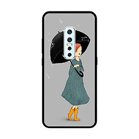 Ốp Lưng in cho Vivo V17 Pro Mẫu Cô Gái Che Ô - Hàng Chính Hãng