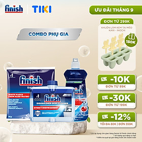 Combo phụ gia: Nước làm bóng 500ml + Dung dịch vệ sinh máy 250ml + Muối rửa chén bát 1kg