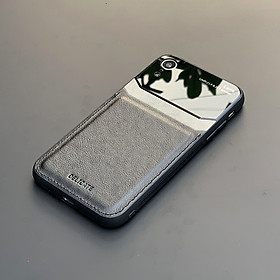 Ốp lưng da kính cao cấp dành cho iPhone XR - Màu đen - Hàng nhập khẩu - DELICATE