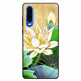 Ốp lưng dành cho Huawei P30 mẫu Hoa Sen Vàng