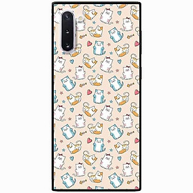 Ốp lưng dành cho Samsung Note 8 - Note 9 - Note 10 - Note 10 Plus mẫu Họa Tiết Mèo Trái Tim