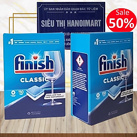 Combo 2 hộp 110 viên rửa bát Finish nhập khẩu Châu Âu Classic Dishwasher Tablets (2x110viên)