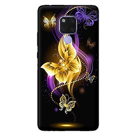Ốp lưng in cho Huawei Mate 20 mẫu Buớm Vàng Tím - Hàng chính hãng