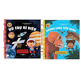 ComBo Khủng Long Siêu Ngầu + Vũ Trụ Kì Diệu - Nhà Thám Hiểm Nhí - Rất Nhiều Thông Tin Thú Vị, Chờ Các Bé Khám Phá(Bộ 2 cuốn) -  Dành Cho Lứa Tuổi Mầm Non