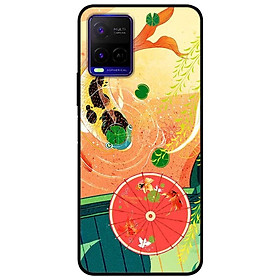 Ốp lưng dành cho Vivo Y21 - Vivo Y21s mẫu Cá Chép Và Ô Đỏ