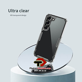 Ốp lưng trong suốt cho SamSung Galaxy S23 5G chính hãng Nillkin Nature TPU Pro Case, chống sốc tốt - Hàng chính hãng