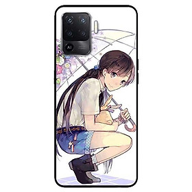 Ốp lưng dành cho Oppo A54 - A74 - A94 mẫu Cô Gái Ngồi Cầm Dù