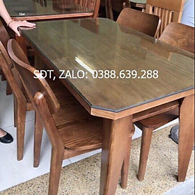 Bộ bàn ăn 1m2 + 4 ghế gỗ sồi ghế tai voi