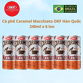 Cà phê Caramel Macchiato 240ml OKF HÀN QUỐC x 6 lon