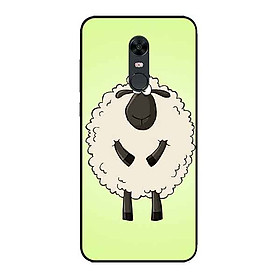 Ốp Lưng in cho Xiaomi Redmi 5 Plus Mẫu Chú Cừu Vui Nhộn - Hàng Chính Hãng