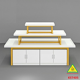 Kệ gỗ trưng bày rau củ quả, kệ trưng bày sản phẩm, hàng hóa KST405 - Nội thất lắp ráp Viễn Đông Adv