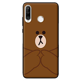 Ốp lưng in cho Huawei P30 Lite Gấu Line - Hàng chính hãng