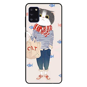 Ốp lưng dành cho Samsung A31 mẫu Người Mèo