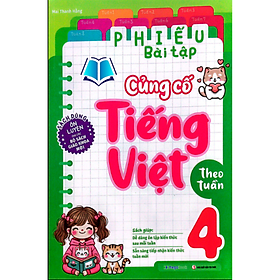 Sách - Phiếu bài tập củng cố Tiếng Việt theo tuần lớp 4
