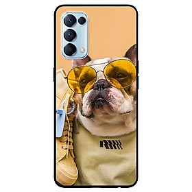 Ốp lưng dành cho Oppo Reno 5 mẫu Cún Kính Vàng