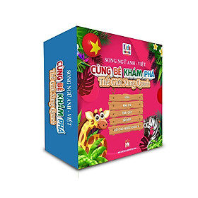 Sách - Boxset Cùng Bé Khám Phá Thế Giới Xung Quanh bìa Hồng - Song Ngữ Anh Việt - Combo 5 Cuốn - Việt Thư