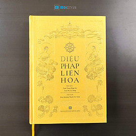 Kinh Diệu Pháp Liên Hoa (Bản cao cấp, bìa cứng, màu vàng, có hộp, khổ to)