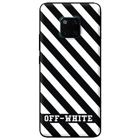 Ốp lưng in cho Huawei Mate 20 Pro mẫu Sọc Trắng Đen - Hàng chính hãng