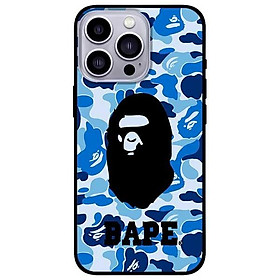 Ốp lưng dành cho Iphone 13 Mini - Iphone 13 - Iphone 13 Pro -  Iphone 13 Pro Max - Bape Xanh Có Chữ