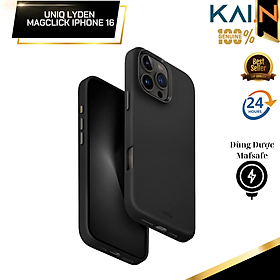 Ốp Lưng Da sạc từ tính UNIQ MAGCLICK CHARGING LYDEN Dành cho iPhone 16 PRO MAX/ 16 PRO_ Hàng chính hãng