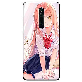 Ốp lưng in cho Xiaomi K20/ K20 Pro/ Mi 9T Mẫu Cô Gái Đội Nón