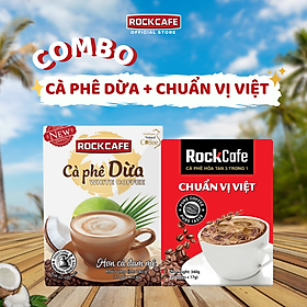 [CB] 2 hộp: Cà phê Dừa (12 gói x 20gr) + cà phê Chuẩn Vị Việt (20 gói x 17gr)
