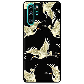 Ốp in cho Huawei P30 Pro Hạc Nền Đen - Hàng chính hãng