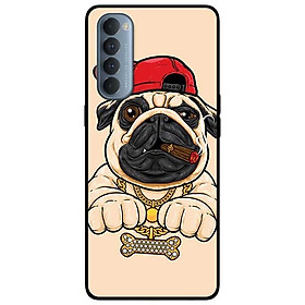 Ốp lưng dành cho Reno 4 Pro mẫu Pulldog Hiphop Nền Vàng