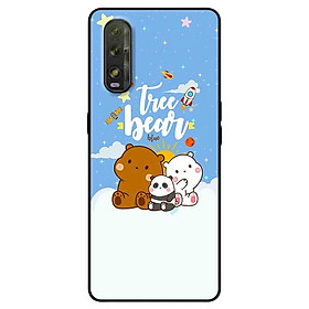 Ốp lưng dành cho Oppo Find X2 mẫu Gấu Ngồi Trên Mây